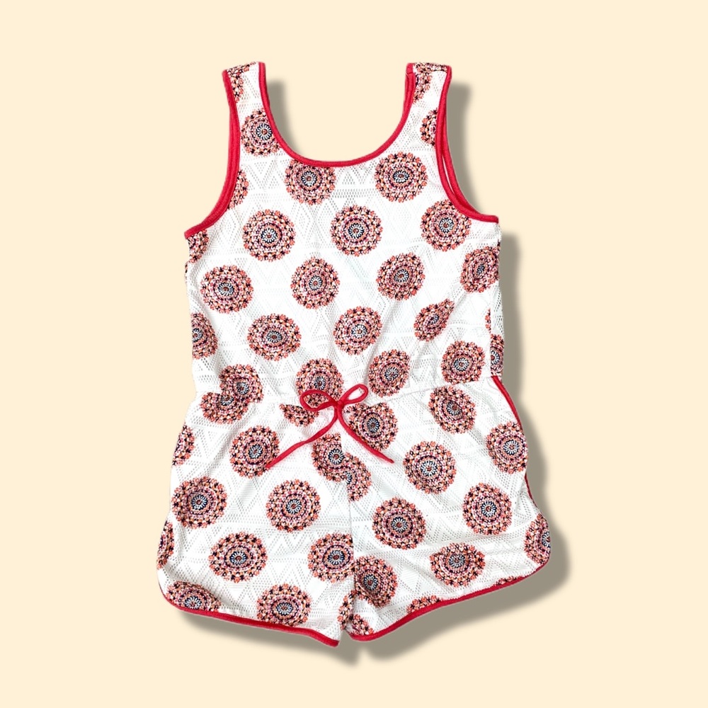 Paper Doll Girls' Size 14 Sleeveless Romper, Ivory